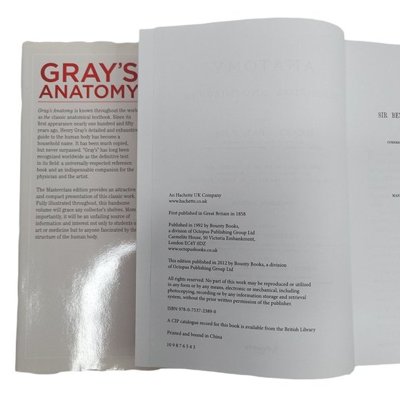 Grays Anatomy Henry Gray Hardback Book Dust Jacket 15th Edition 2012 - Picture 7 of 12